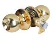 Kenaurd Premium Polished Brass Entry Knobset Keyed Entrance Lockset KW1 Keyway
