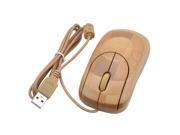 Bamboo Wired Optical Mouse Healthy Sweat resistant Anti radiation Wired Mouse