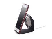 2 in 1 Aluminum iwatch Charger Desk Dock Holder for cellphone