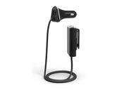 48W 9.6A 4 Port USB Car Charger for Front 2 USB 4.8A and Back Seat 2 USB 4.8A with 6ft Extension Cable