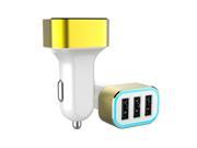 5V 5.2A 3 Ports Portable Car Charger for Apple iPhone 6S 6 Plus Huawei iPad 4 iPod Samsung Phones Tablets GPS Mobile Digital Device White