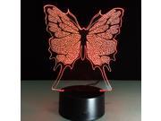 Butterfly 3D Touch Remote Table Desk Night Light Lamp 7 Color Change for Room Decor