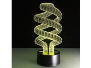 Double Helix DNA Hologram 3D Touch Remote Table Desk Night Light Lamp 7 Color Change