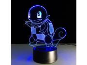 Squirtle 3D Touch Remote Table Desk Night Light Lamp 7 Color Change for Room Decor