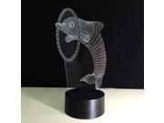 7 Color Gradual Changing 3D Dolphin Touch Remote Table Desk Night Light Lamp