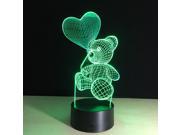 7 Color Gradual Changing Love Bear Touch Remote Table Desk Night Light Lamp