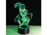 Spider Man 3D 7 Colors Change Touch Remote Table Desk Night Light Lamp