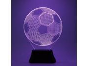 Football Soccer 3D Optical Illusion Touch Remote Table Desk Night Light Lamp With 7 Color Gradual Changing