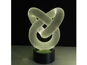 3D 7 Color Gradual Changing Art Sculpture Touch Remote Illusion Table Desk Night Light Lamp