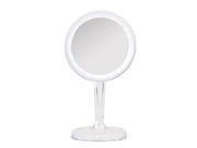 10X Magnification Round Swivel Table Top Illuminated Makeup Mirror 360°Rotating Daylight LED light Cosmetic