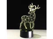 3D Illusion Elk LED Night Light 7 Colors Changing Atmosphere Lamp