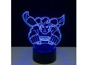 3D Superman Night Light 7 Color Change LED Table Lamp with Intelligent Remote Control