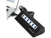 High Quality 6 Ports USB2.0 Charging Hub TF SD Card Reader Aluminum Alloy Casing for PC Laptop