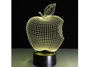 3D Apple Shape LED Night Light 7 Color Changing Table Lamp Xmas Toy Gift