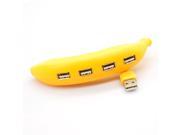 Banana Design Cute USB 2.0 Hub 4 Port High Speed Sharing Switch For Laptop
