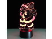 Santa 3D LED Christmas Night Light Creative Home Decor Lamp with 7 Color Changing