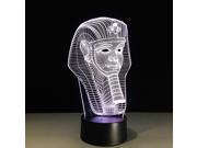 Egyptian Sphinx Pharaoh 3D Night Light Table Desk Lamps 7 Color Changing Lights