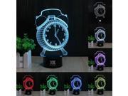 Alarm Clock Image 3D Night Light 7 Color Changing Table Desk Lamps Best Gifts for Kid and Room Dest Decoration