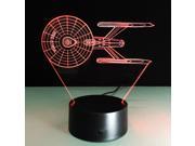 3D Warplanes Night Light 7 Changing Colors Acrylic Optical Illusion LED Table Lamp