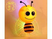 Cute Bee Night Light Novelty LED Wall Lamp Veilleuse At Night With Sensor To Baby Children Bedroom Kids Gifts For Enfant House Yellow