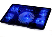 5 Fans 2USB Notebook Laptop Computer Cooler Cooling Rack Fan Base Plate Strengthen Edition black for 14 15.6 17 inches Black