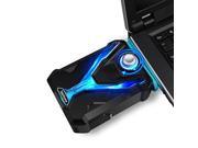 Super Vacuum Fan Laptop Cooler Cooling Gaming Mate High Compatibility w 4 Junction Shrouds Adjustable Wind Speed Reusable Tape Power Saving