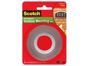 Scotch Exterior Mounting Tape 1 Inch by 60 Inch