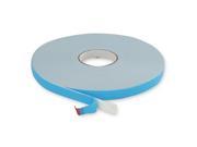 1 16 White Double Sided Acrylic Adhesive Polyethylene Foam Tape With Blue Poly Liner 1 2 X 36 Yards