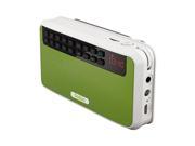 E500 Portable Stereo Bluetooth Speakers FM Radio Clear Bass Dual Track Speaker TF Card USB Disk Music Player Green