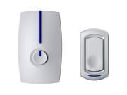 Wireless Doorbell Operating at over 500 feet Range with Over 50 Chimes No Batteries Required for Receiver – White