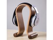 SAMDI Wooden Headphone Stand Mount Holder Headset Hanger Suitable All Headphone Size in Brown Walnut
