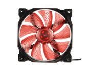 3 Pin 4 Pin 120mm PWM PC Computer Case CPU Cooler Cooling Fan with LED red