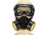 Dual Anti Dust Spray Paint Industrial Chemical Gas Respirator Mask Glasses Set