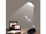 USB Powered 13 LED Light Table Flexible Lamp Fan for Book Reading Office and Home