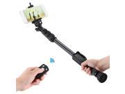 Self Timer Selfie Stick Monopod with Wireless Bluetooth Remote Shutter for iPhone Samsung Smartphone DSLR Camera