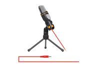 3.5mm Jack Audio Condenser Microphone Mic Studio Sound Recording Wired Microfone with Stand for Radio Braodcasting Singing