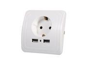1Pcs Dual USB Port Wall Socket Charger AC Power Receptacle Outlet Plate Panel Station