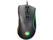F300 4000DPI RGB Backlit Programmable Gaming Mouse Optical Wired Mouse for PC Grey