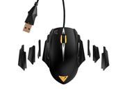 Erebos Laser Gaming Mouse with 8200 DPI Adjustable Side Panels Weight System 7 Programmable Buttons
