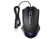 7200 DPI Wired Programmable Gaming Mouse Gaming Mice for PC Laptop Desktop Notebook Support Macro Editor Adjustable LED 7 Buttons Black
