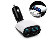 4 in1 LED Screen Voltage Meter Dual USB Car Charger For iPhone 6 7 For Samsung S6 Universal Charger 3.4A Cars Voltage Monitoring