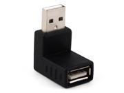 USB Adapters USB 2.0 Male to Female 90 Degree Up Down Right Angled Adapter Connector Black