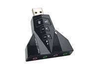 For PC Laptop WinXP 78 Linux MacOS External USB Audio Sound Card Adapter Virtual 7.1 Channel 3D Audio Headset 3.5mm