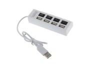 On Off Switch LED Hub USB2.0 High Speed 4 Port Power for PC Laptop Notebook