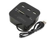 Multi All in One USB 2.0 Hub 3 Ports with Card Reader Combo For SD MMC M2 MS PRO DUO PC Laptop eader Card Writer Reader