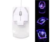 1000DPI Optical LED Blue Light Transparent Colour Wired USB Mouse Mice For Computer