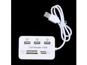 High Speed Multi Micro USB Hub 2.0 3 Ports Combo Card Reader USB Splitter Hub USB Combo All In One for PC Computer Accessory
