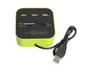3 Ports USB 2.0 HUB Multi card Reader for SD MMC M2 MS MP All In One