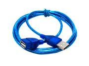 High speed 3m PVC Copper Transparent Blue Male to Female AM to AF USB 2.0 Extension Cable Cord Extender for PC Laptop