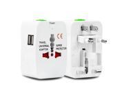 2 Dual USB Universal Travel Charger All in One Worldwide Portable International Plug Adapter with AU US UK EU converter Plug